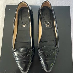 Tod’s Black Patent Leather Loafer Pointed Toe Flats